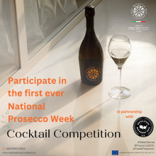   PROSECCO DOC PARTNERS WITH THE UNITED STATES BARTENDERS’ GUILD TO LAUNCH THE FIRST EVER NATIONAL PROSECCO WEEK COCKTAIL COMPETITION 